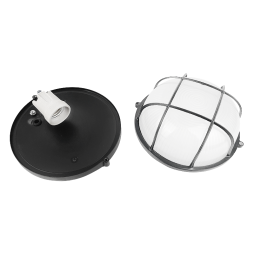 Світильник світлодіодний ЖКГ 20W 220V коло метал. для лед лампи з реш. BL-1362 чорний (BL-1302) Лємансо