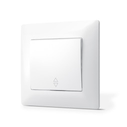 Выключатель одноклавишный проходной белый TITANUM STANDARD