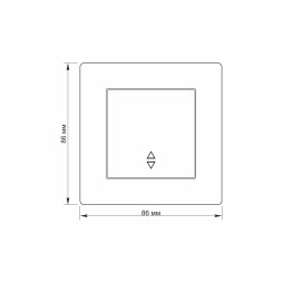 Выключатель одноклавишный проходной белый TITANUM STANDARD