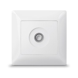 Розетка TV одинарная телевизионная белая TITANUM STANDARD