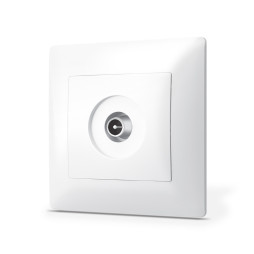 Розетка TV одинарная телевизионная белая TITANUM STANDARD