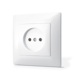 Розетка одинарна біла TITANUM STANDARD