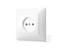 Розетка одинарна біла TITANUM STANDARD