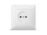 Розетка одинарна біла TITANUM STANDARD