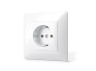 Розетка одинарная с заземлением белая TITANUM STANDARD