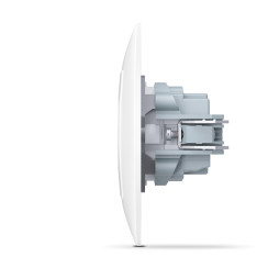 Розетка одинарна із заземленням та кришкою біла TITANUM STANDARD