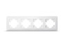 Рамка біла 4 місця горизонтальна TITANUM STANDARD