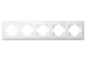 Рамка біла 5 місць горизонтальна TITANUM STANDARD