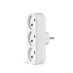 Мережевий розгалужувач без заземлення 3 гнізда білий TITANUM STANDARD