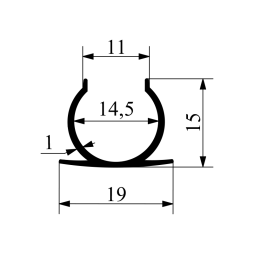 Кріплення до стіни 5см 14*15,7мм для неону 15*15мм 360град. пластик / LM872 прозоре Лємансо