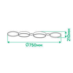 Світлодіодна накладна люстра Ardero AL6194-1ARD SCANDY 65Вт білий