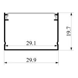 Алюмінієвий профіль для світлодіодної стрічки АЛ-48 2 метра анодований накладний LEDUA