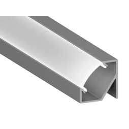 Алюмінієвий профіль для світлодіодної стрічки АЛ-74 2 метра анодований кутовий LEDUA