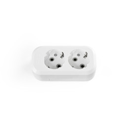 Колодка подовжувача із заземленням 2 гнізда біла TITANUM STANDARD