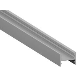 Алюмінієвий профіль для світлодіодної стрічки АЛ-123 ЛПС12 2 метри анодований накладний/підвісний LEDUA