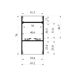 Алюмінієвий профіль для світлодіодної стрічки АЛ-130 ЛСБ40н 2 метра анодований підвісний LEDUA