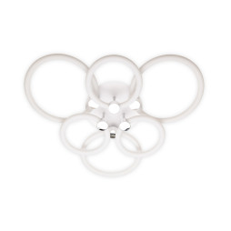 Світлодіодна накладна люстра Ardero AL6136ARD FELICITY 115Вт білий срібло