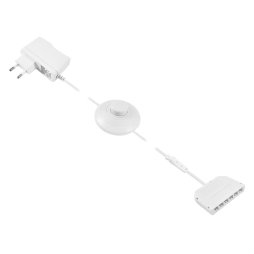 Комплект драйвер 12W+ножний вимикач+розподільча коробка 6 виходів, білий 12V LEDUA