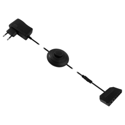 Комплект драйвер 12W+ножний вимикач+розподільча коробка 6 виходів,чорний 12V LEDUA