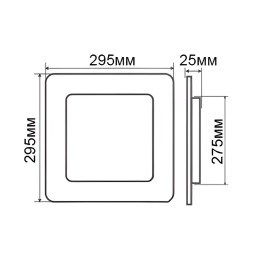 LED панель ABS Lemanso 24W 1800LM 4500K квадрат / LM477