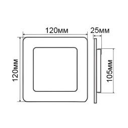 LED панель ABS Lemanso 6W 450LM 4500K квадрат / LM472