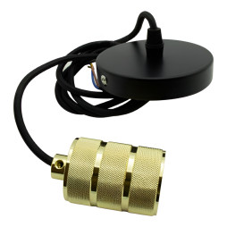 Підвіс металевий Lemanso 100*20мм + E27 франц.золото-чорний 1.5м/LMA3223 для LED ламп