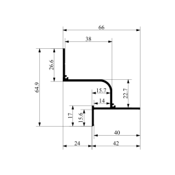 Алюмінієвий профіль для світлодіодної стрічки АЛ-91 3 метр тіньового шва LEDUA