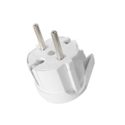 Євровилка кутова з заземленням біла UPS маленька LMA029 Лємансо