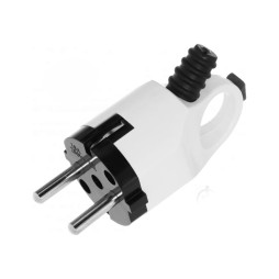 Євровилка кутова з заземленням з вушком (чорна вставка) LMA004 Лємансо