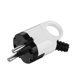 Євровилка кутова з заземленням з вушком (чорна вставка) LMA004 Лємансо