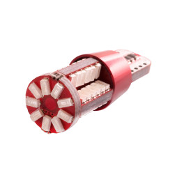 Светодиодная автолампа T10 W5W с обманкой 12В SMD3014-57led зеленый