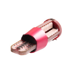 Светодиодная автолампа T10 W5W 12В с обманкой SMD3014-57led красный