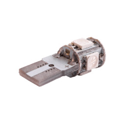 Светодиодная автолампа T10 W5W с обманкой 12В SMD5050-5led зеленый