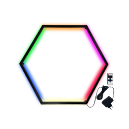 Светильник настенный светодиодный Шестиугольник LEDUA черный корпус 220В 30Вт (6х330) Y/B/G/W/P/R