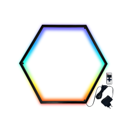 Светильник светодиодный настенный Шестиугольник 220V, 6*330 черный корпус 30W SMART+блок питания 36W LEDUA