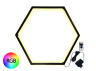 Светильник светодиодный настенный Шестиугольник 220V, 6*330 черный корпус 30W RGB+блок питания 36W LEDUA