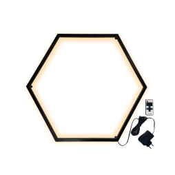 Светильник настенный светодиодный Шестиугольник LEDUA черный корпус 220В 30Вт (6х330) теплый белый