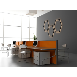 Светильник настенный светодиодный Шестиугольник LEDUA черный корпус 220В 30Вт (6х330) теплый белый