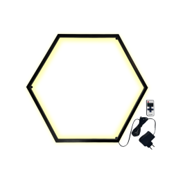 Светильник настенный светодиодный Шестиугольник LEDUA черный корпус 220В 30Вт (6х330) нейтральный белый