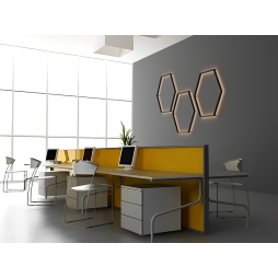 Светильник настенный светодиодный Шестиугольник LEDUA черный корпус 220В 30Вт (6х330) нейтральный белый