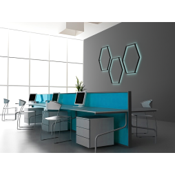 Светильник настенный светодиодный Шестиугольник LEDUA черный корпус 220В 30Вт (6х330) холодный белый