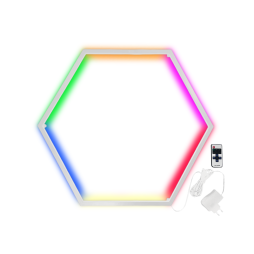 Светильник настенный светодиодный Шестиугольник LEDUA белый корпус 220В 30Вт (6х330) Y/B/G/W/P/R