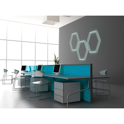 Светильник настенный светодиодный Шестиугольник LEDUA белый корпус 220В 30Вт (6х330) холодный белый