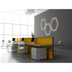 Светильник настенный светодиодный Шестиугольник LEDUA белый корпус 220В 30Вт (6х330) нейтральный белый