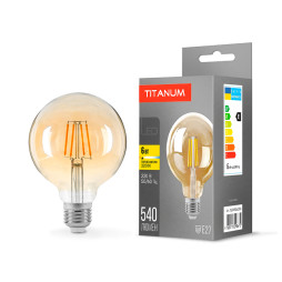 Світлодіодна лампа G95F 6W E27 2200K 220-240V бронза Filament (TLFG9506272A) TITANUM