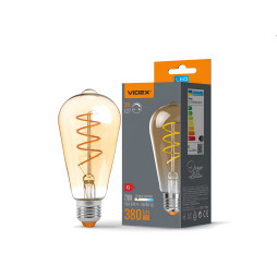 Світлодіодна лампа ST64F 6W E27 2200K 220V бронза Filament (TLFST6406272A) TITANUM