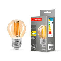 Світлодіодна лампа G45F 4W E27 2200K 220V бронза Filament (TLFG4504272A) TITANUM