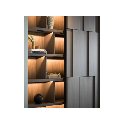 Світильник меблевий "Мелашка" П подібний 60мм 0,72W 12V корпус чорний, червоне світло LEDUA