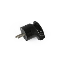 Вилка мережева з/з кутова 16А чорна TITANUM STANDARD