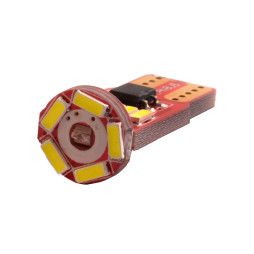 Светодиодная автолампа T10 W5W с обманкой 12В SMD4014-15led белый